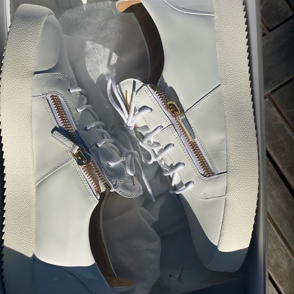 Giuseppe - London double zip leather low top white - Picture 6 of 11